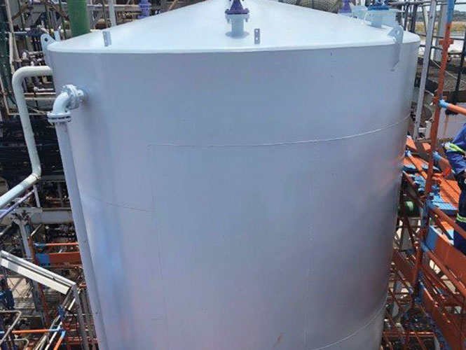 Steelcoat 700 coating applied to a steel tank