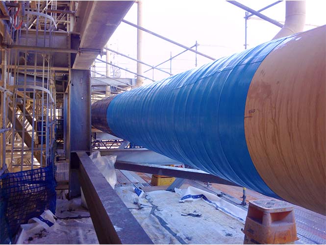VISCOTAQ ViscoWrap applied to above ground steel pipe in 2023