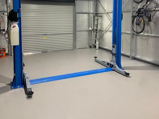 Protal ST Epoxy coating applied to a mechanic's floor